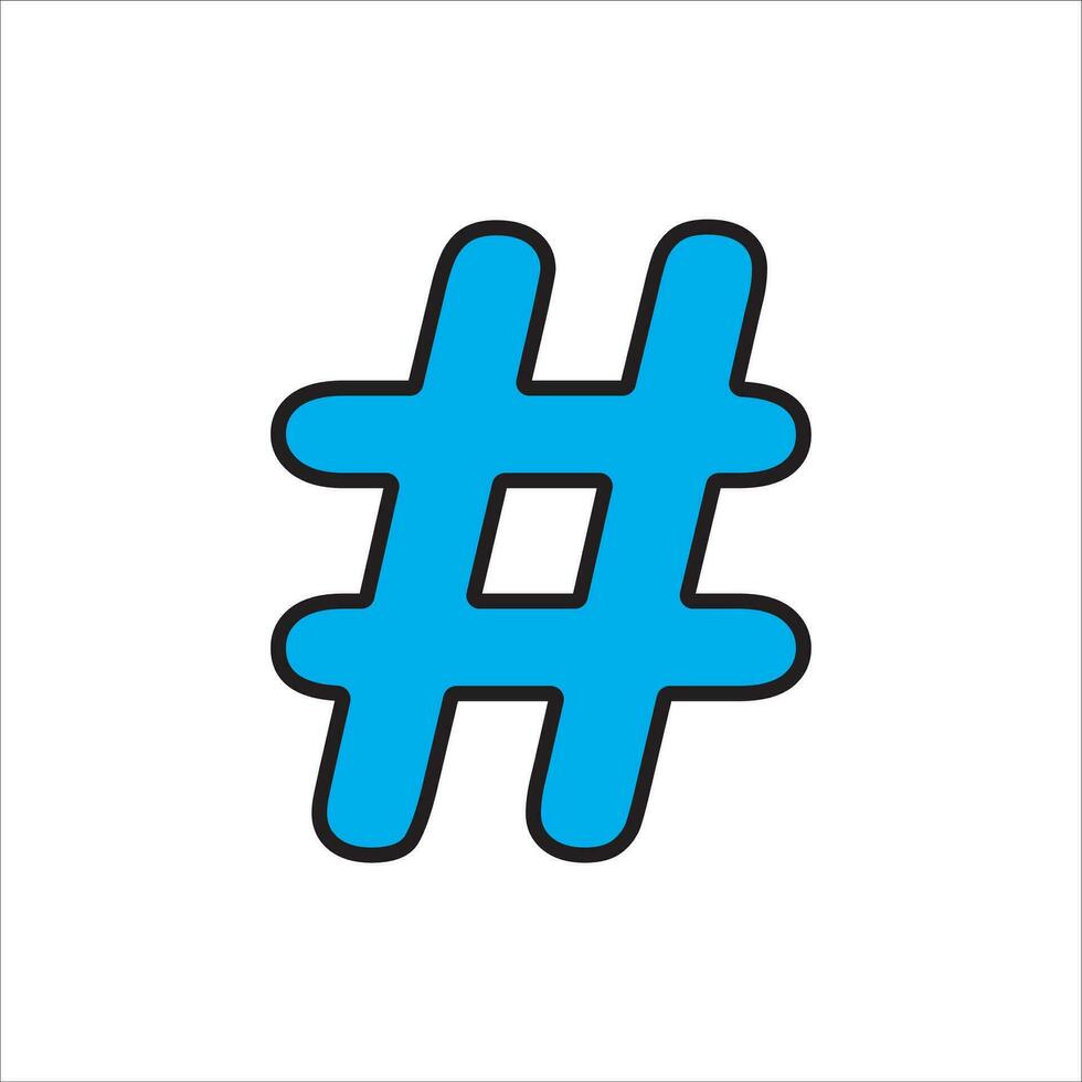 hashtag icono vector ilustración símbolo