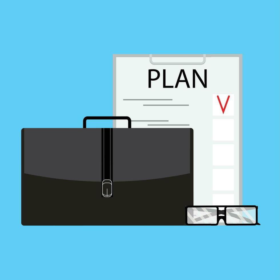 escritura negocio plan. negocio estrategia modelo, vector estratégico planificación ilustración