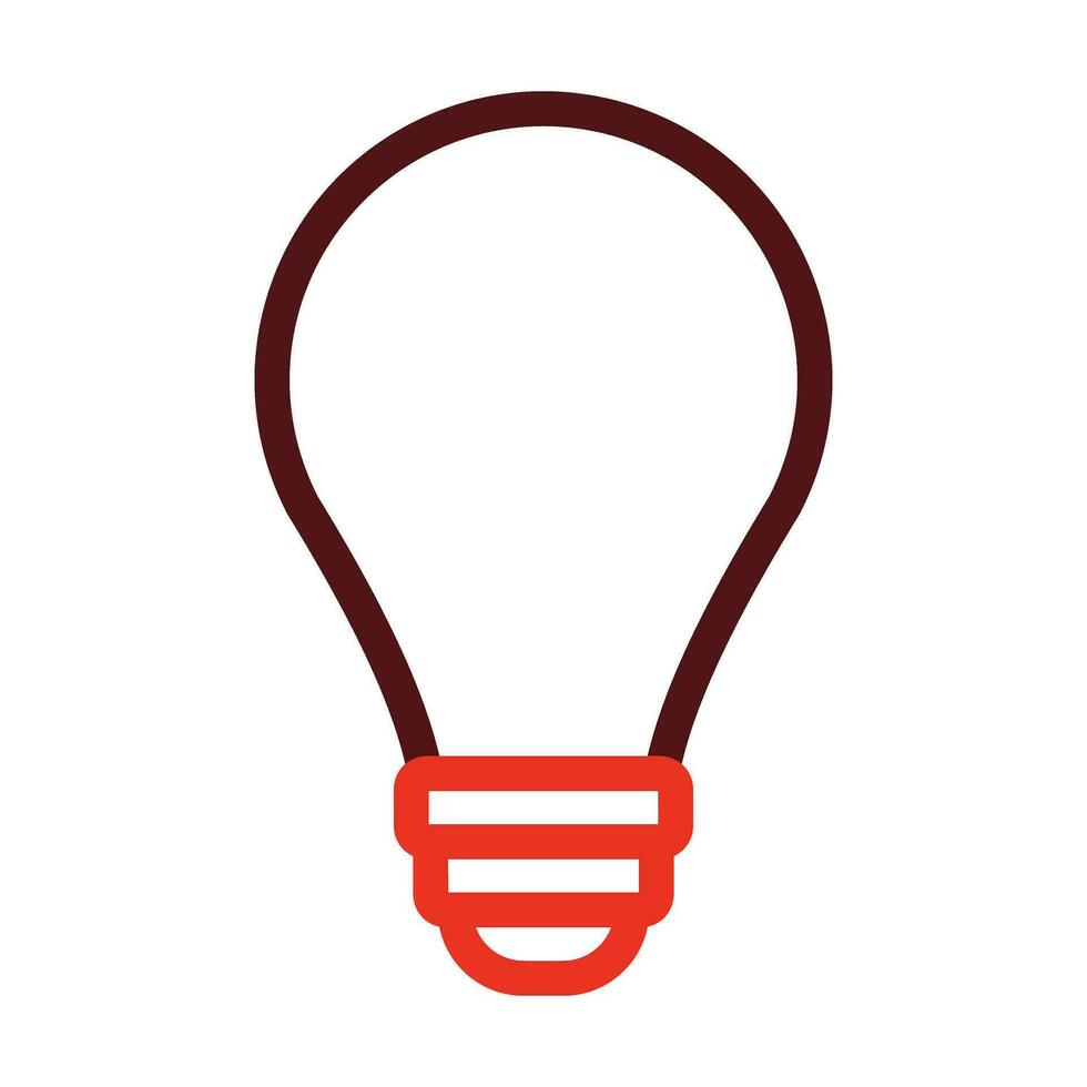 Light Bulb Thick Line Two Color Icons For Personal And Commercial Use. vector