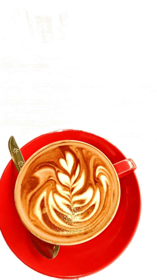 red coffee cup top view closeup 27391343 Stock Photo at Vecteezy