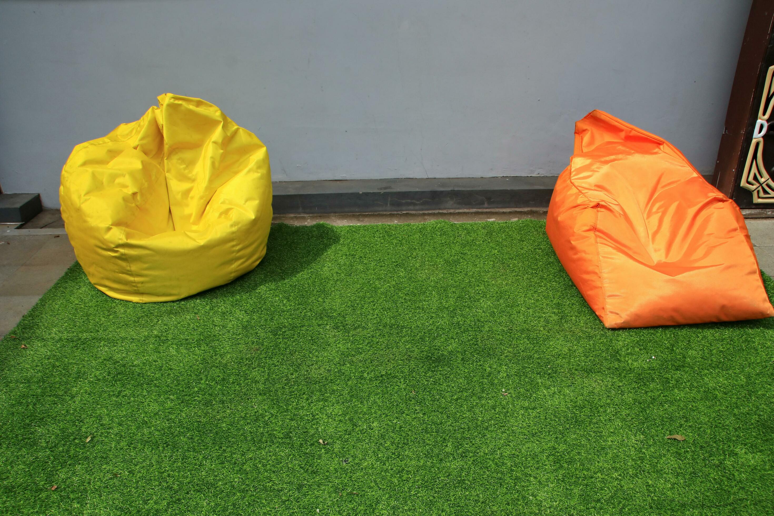 Bean Bag is a chair filled with styrofoam beads and without a frame  27391600 Stock Photo at Vecteezy