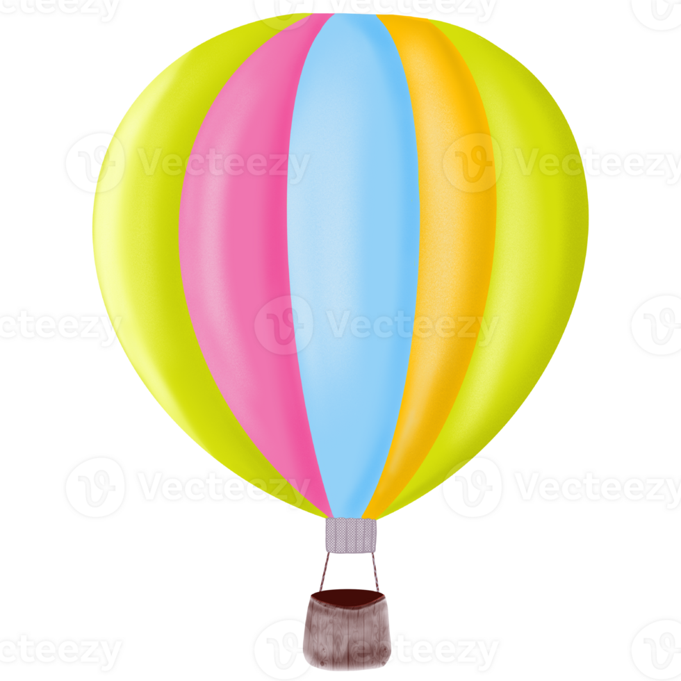 Colorful balloon flying elements for illustrations png
