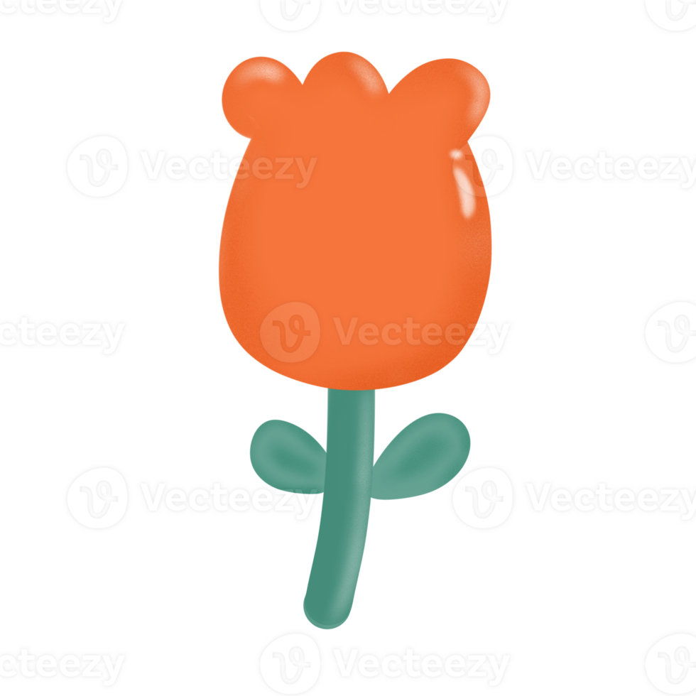 Baby orange flower png