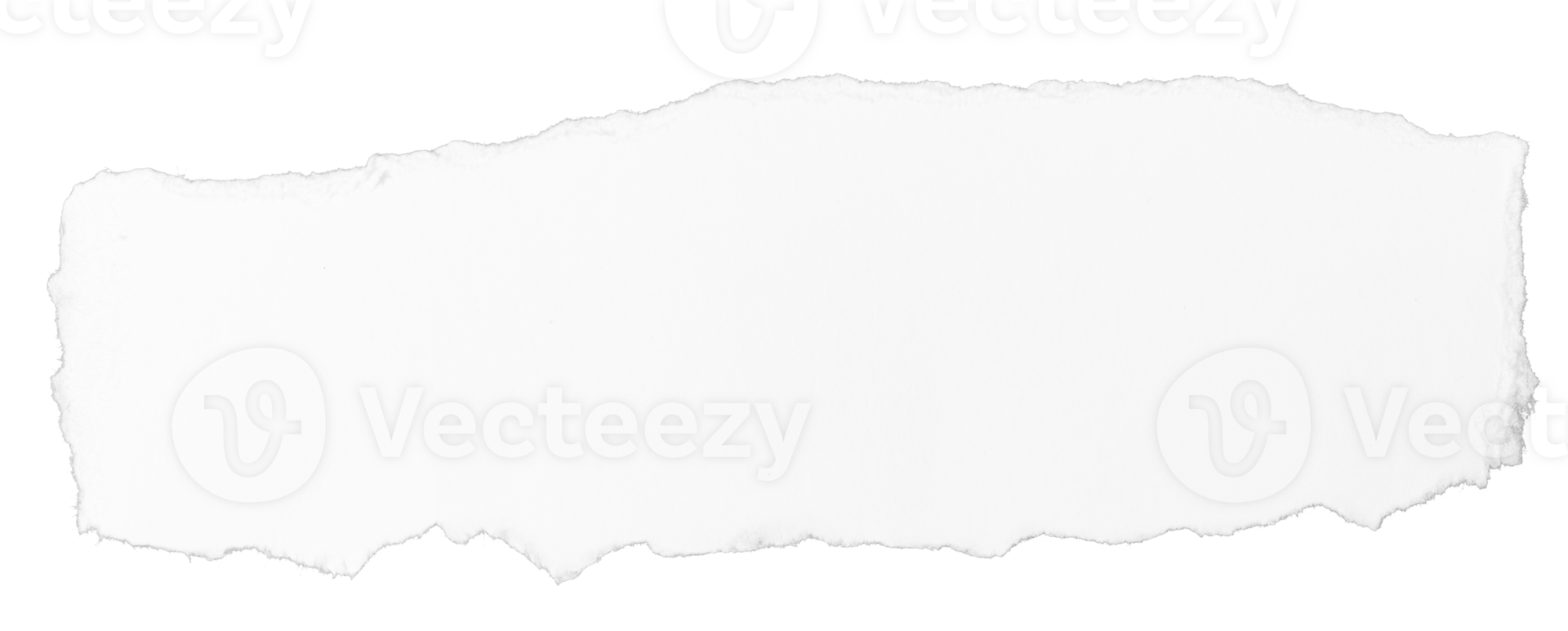Ripped white paper note message isolated on transparent background png
