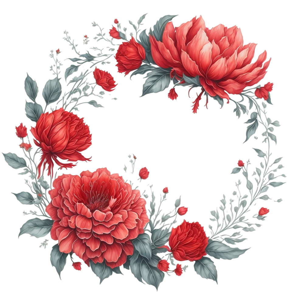 Watercolor Flower, Ai Generated png