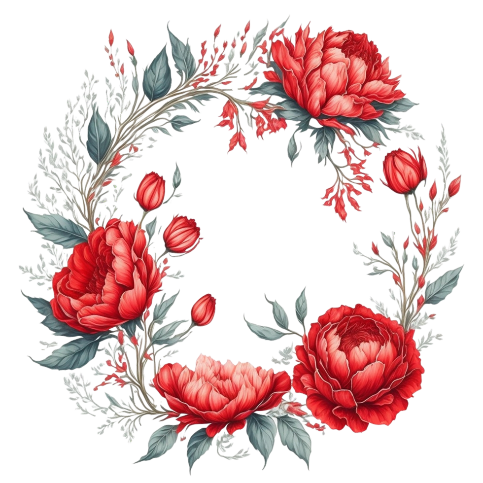 Watercolor Flower, Ai Generated png