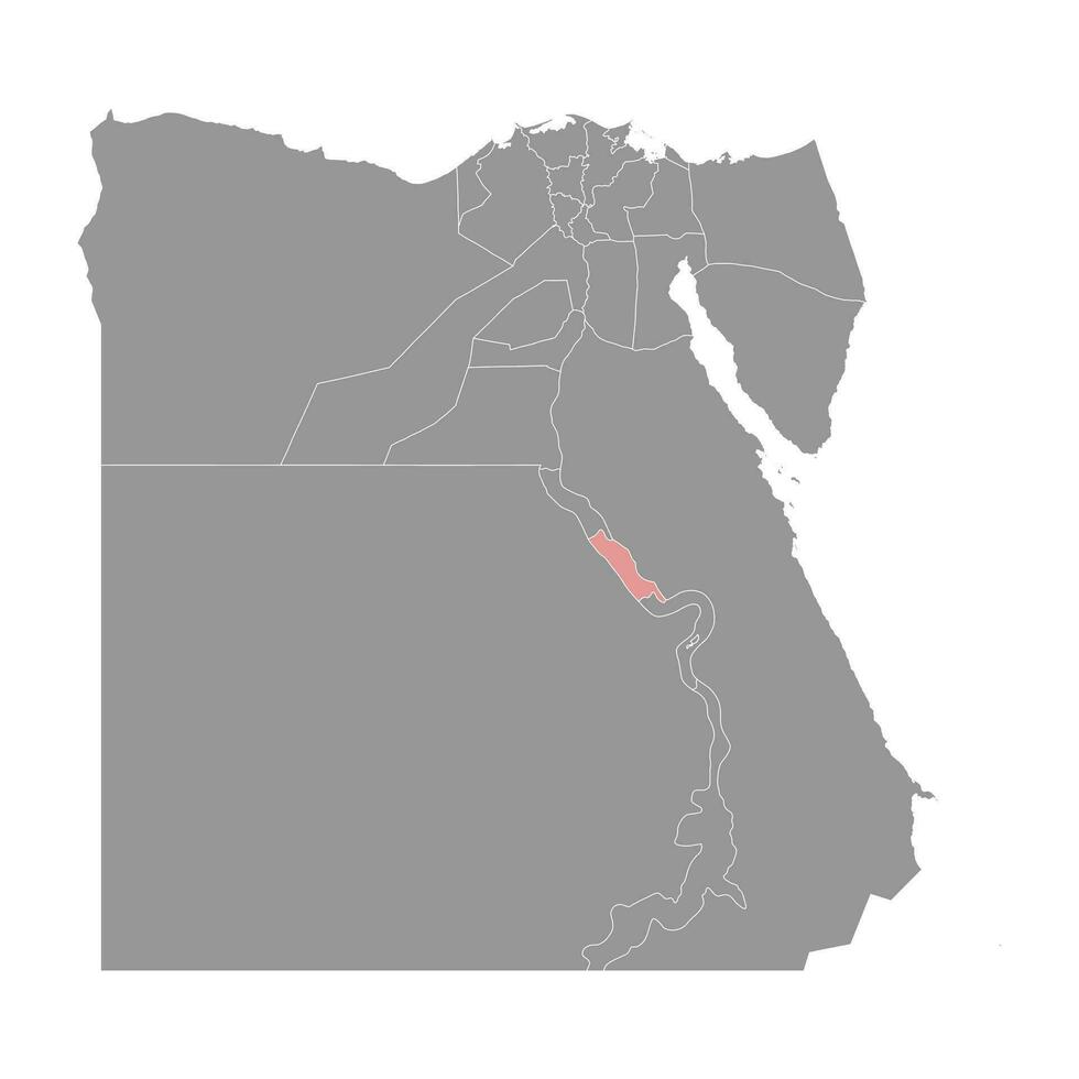 Sohag Governorate map, administrative division of Egypt. Vector illustration.