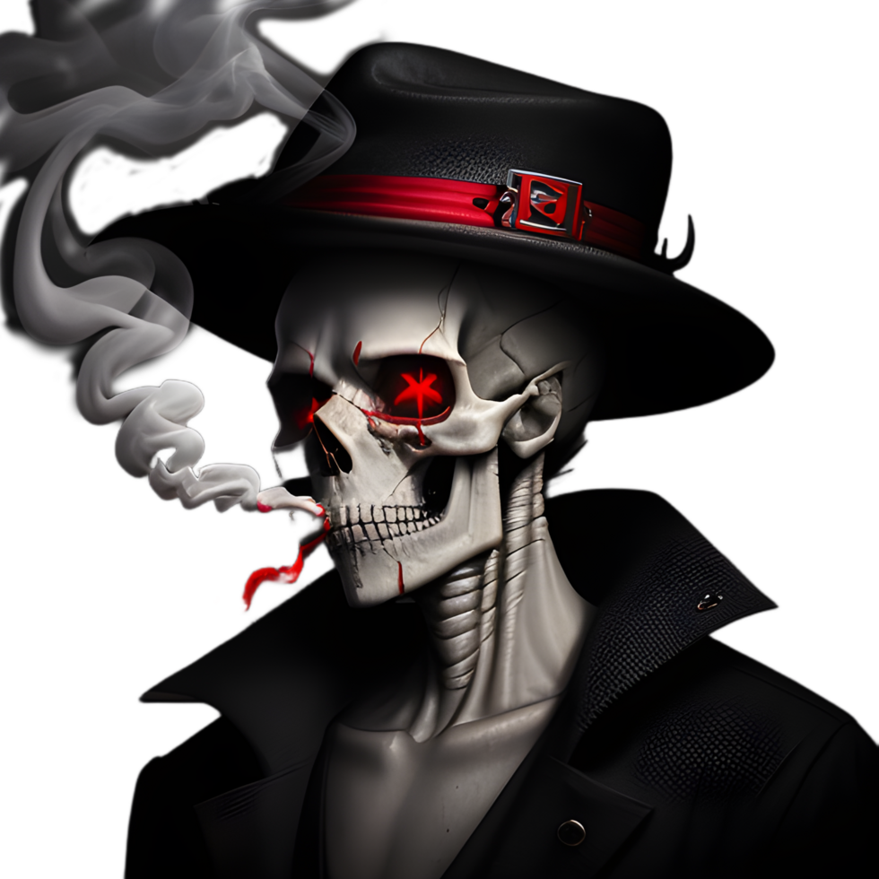 Cool skull on a transparent background By Ai Generator png