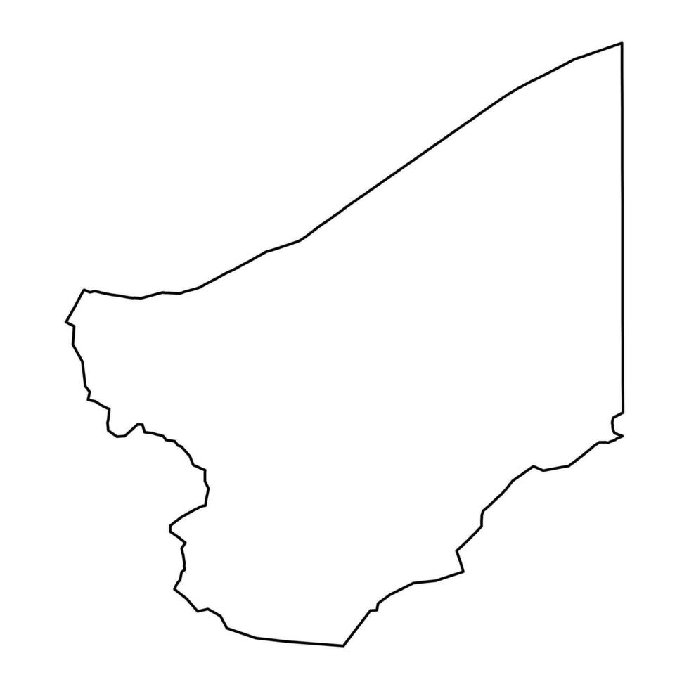 Zinder region map, administrative division of the country of Niger. Vector illustration.