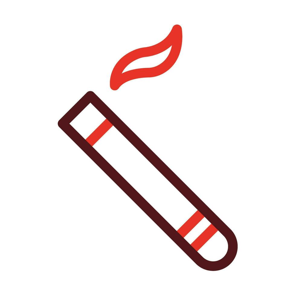 Cigar Thick Line Two Color Icons For Personal And Commercial Use. vector