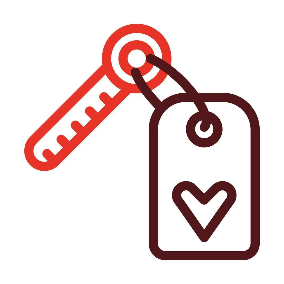 Key Chain Thick Line Two Color Icons For Personal And Commercial Use. vector