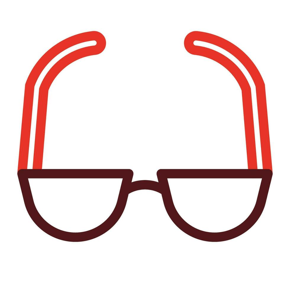 Reading Glasses Thick Line Two Color Icons For Personal And Commercial Use. vector