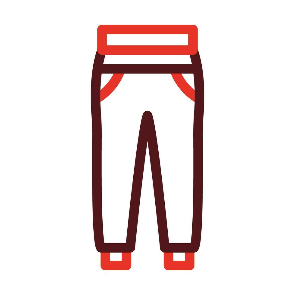 Trousers Thick Line Two Color Icons For Personal And Commercial Use. vector