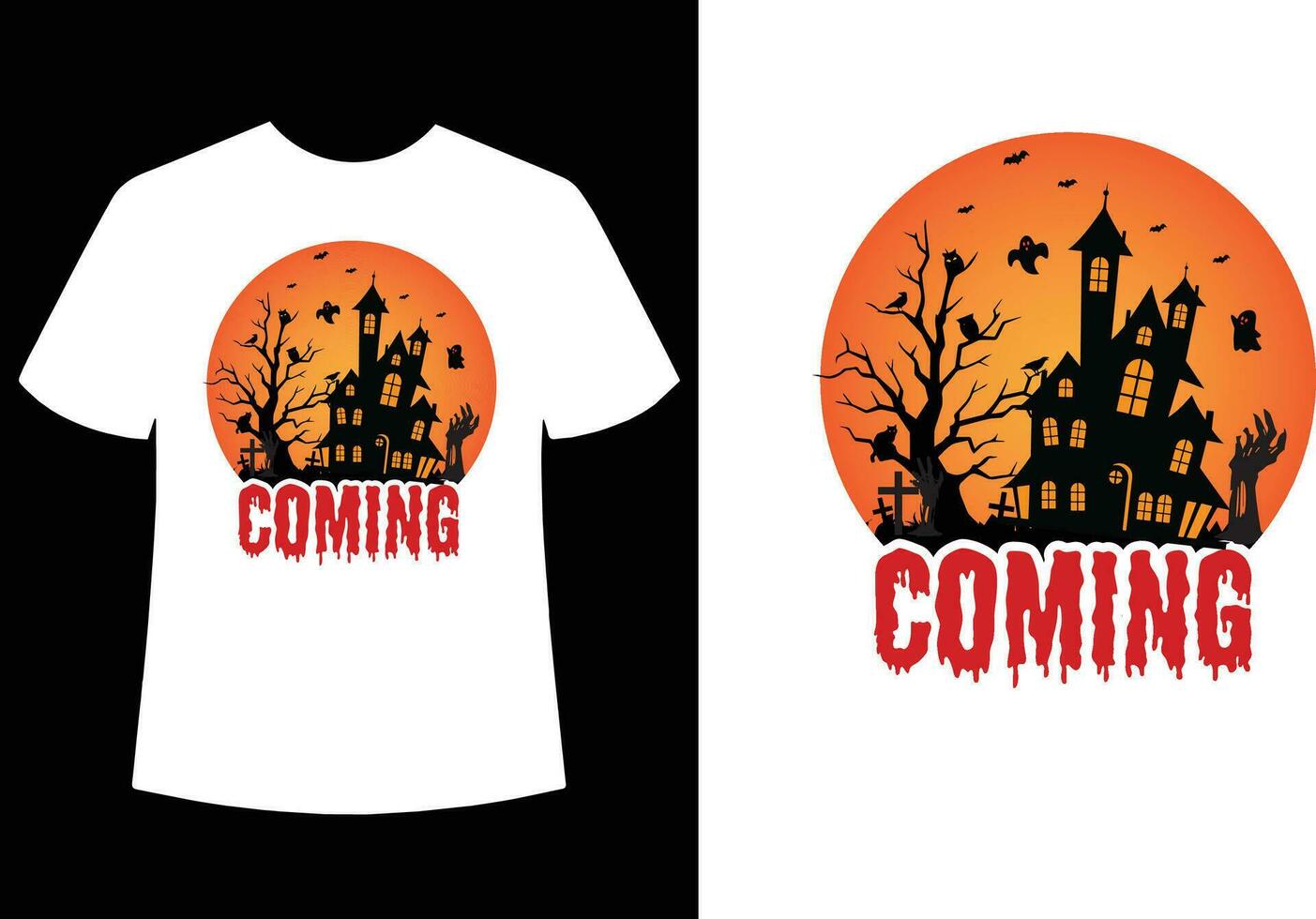 Horror tshirt design vector