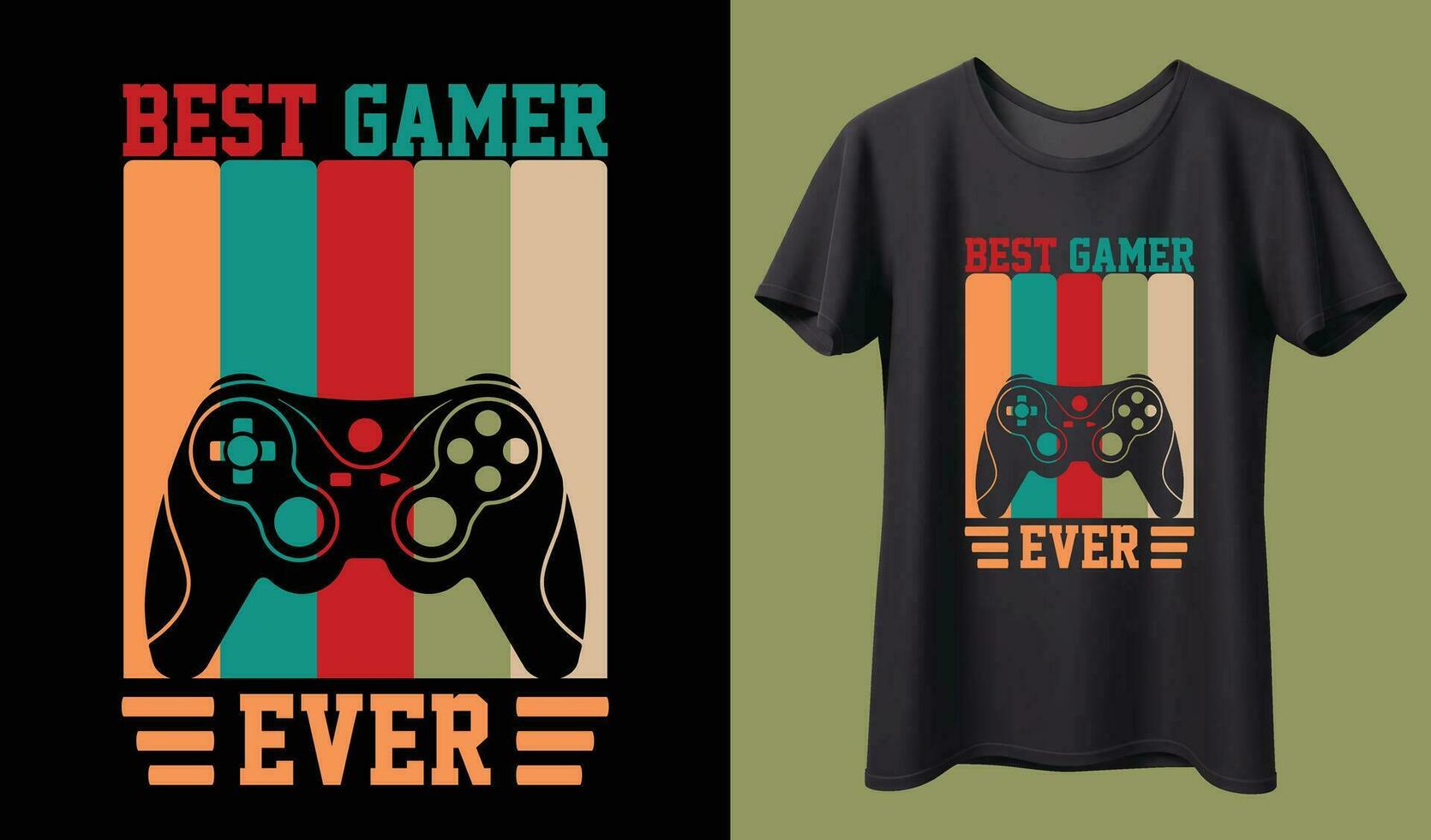 diseño de camiseta de juego vector