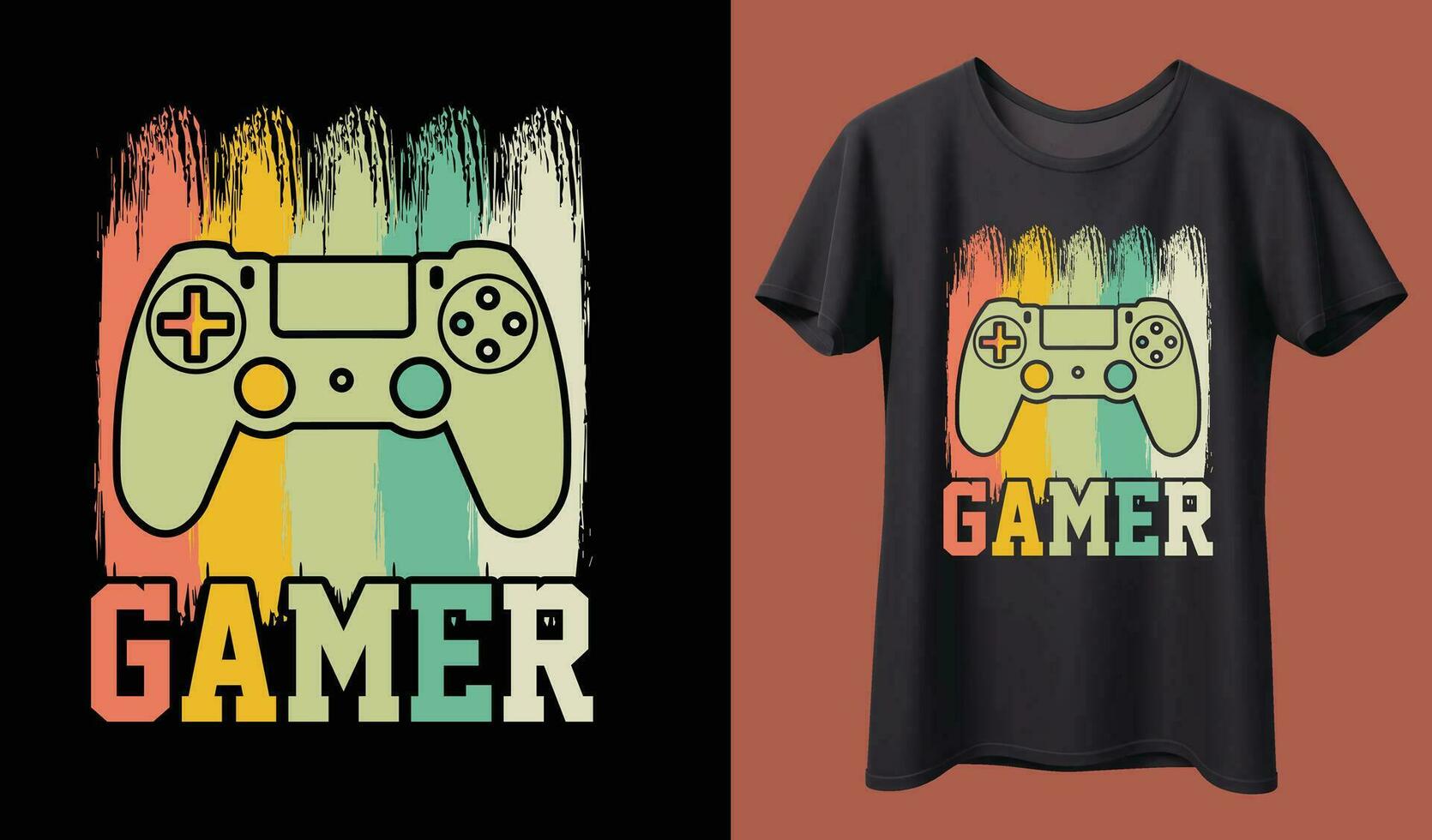 Gaming T-shirt Design vector
