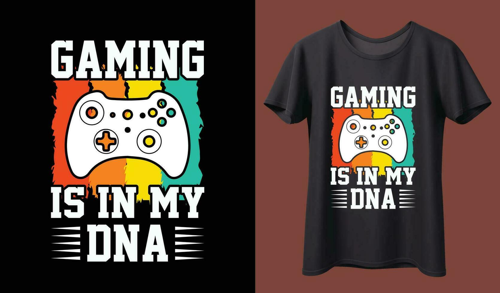 Gaming T-shirt Design vector