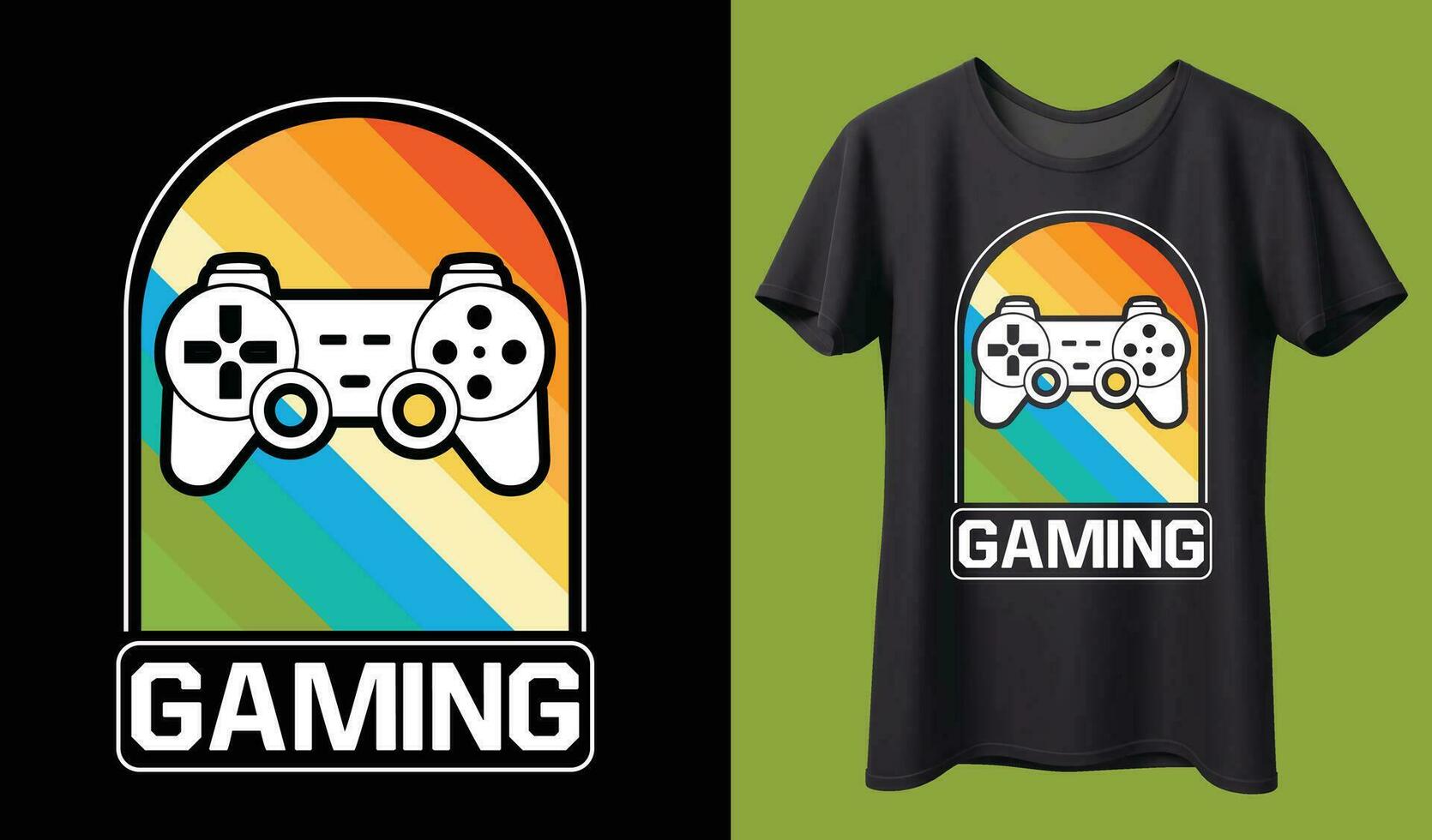 Gaming T-shirt Design vector