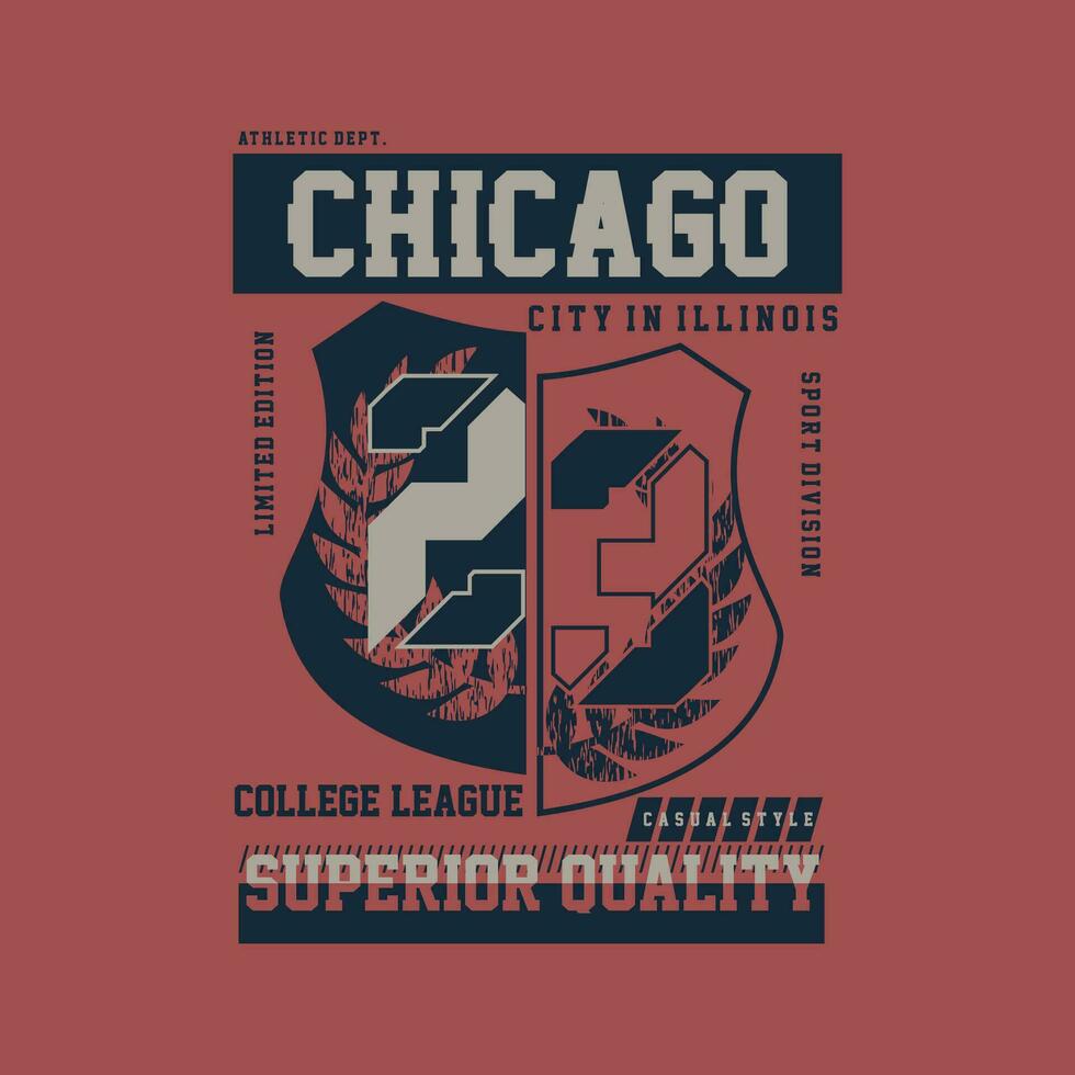 chicago Illinois gráfico tipografía vector, t camisa diseño, ilustración, bueno para casual estilo vector