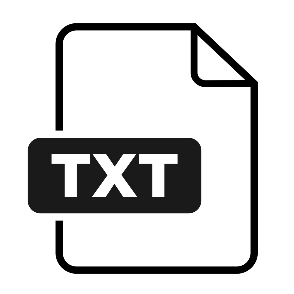 texte document icône sur une transparent Contexte png