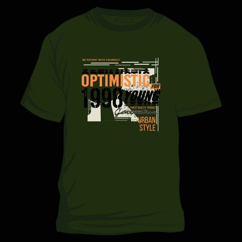 optimista eslogan letras, resumen gráfico, tipografía vector, t camisa imprimir, casual estilo, y otro utilizar vector