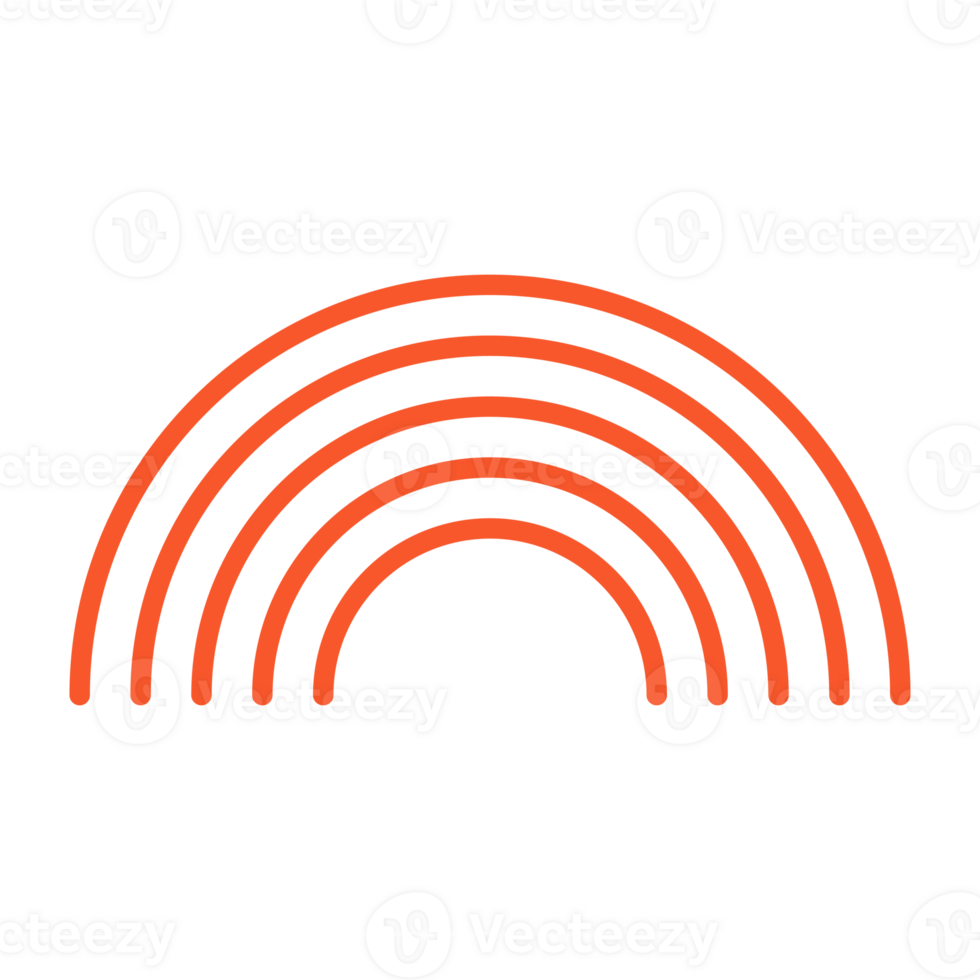 Half Circle Line 50 Geometric Brutalist Shape Set Fill Style png