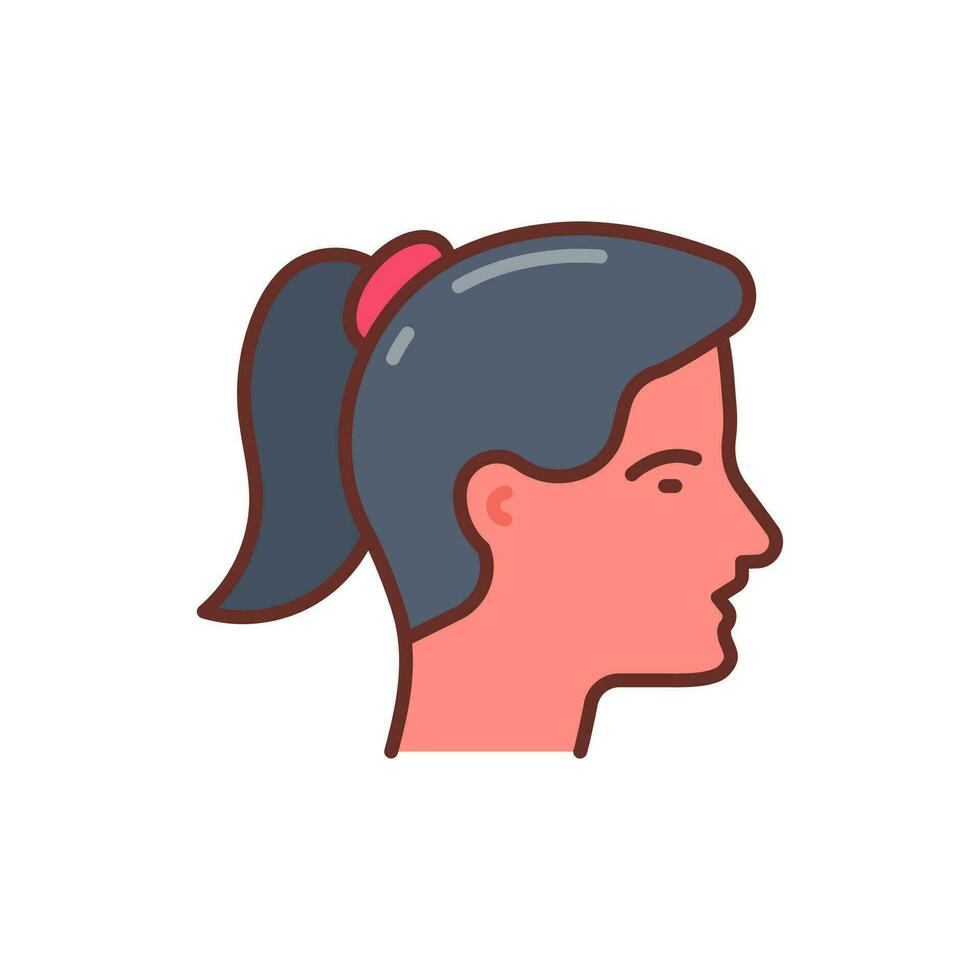 Head icon in vector. Illustration vector