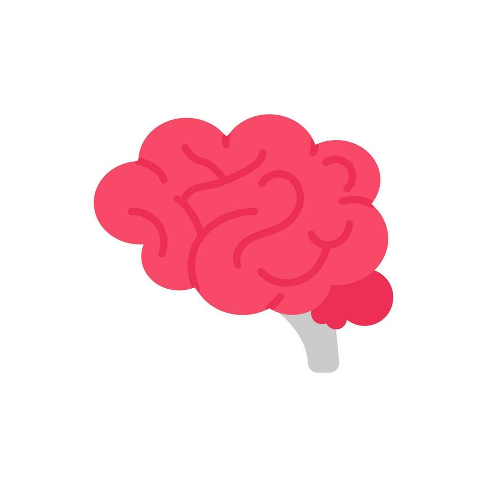 Brain icon in vector. Illustration vector