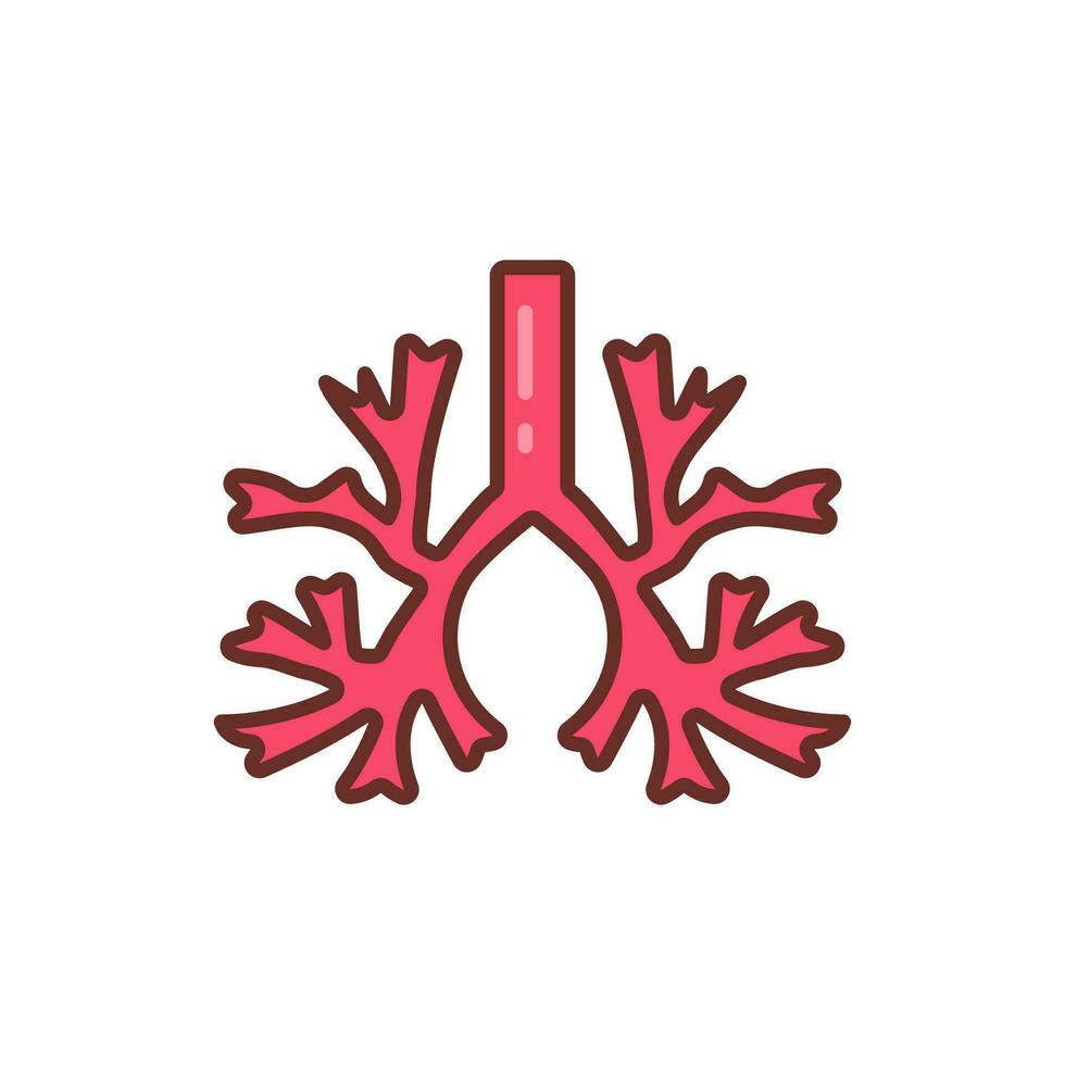 Bronchus icon in vector. Illustration vector