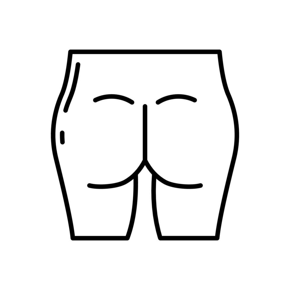 Buttock icon in vector. Illustration vector