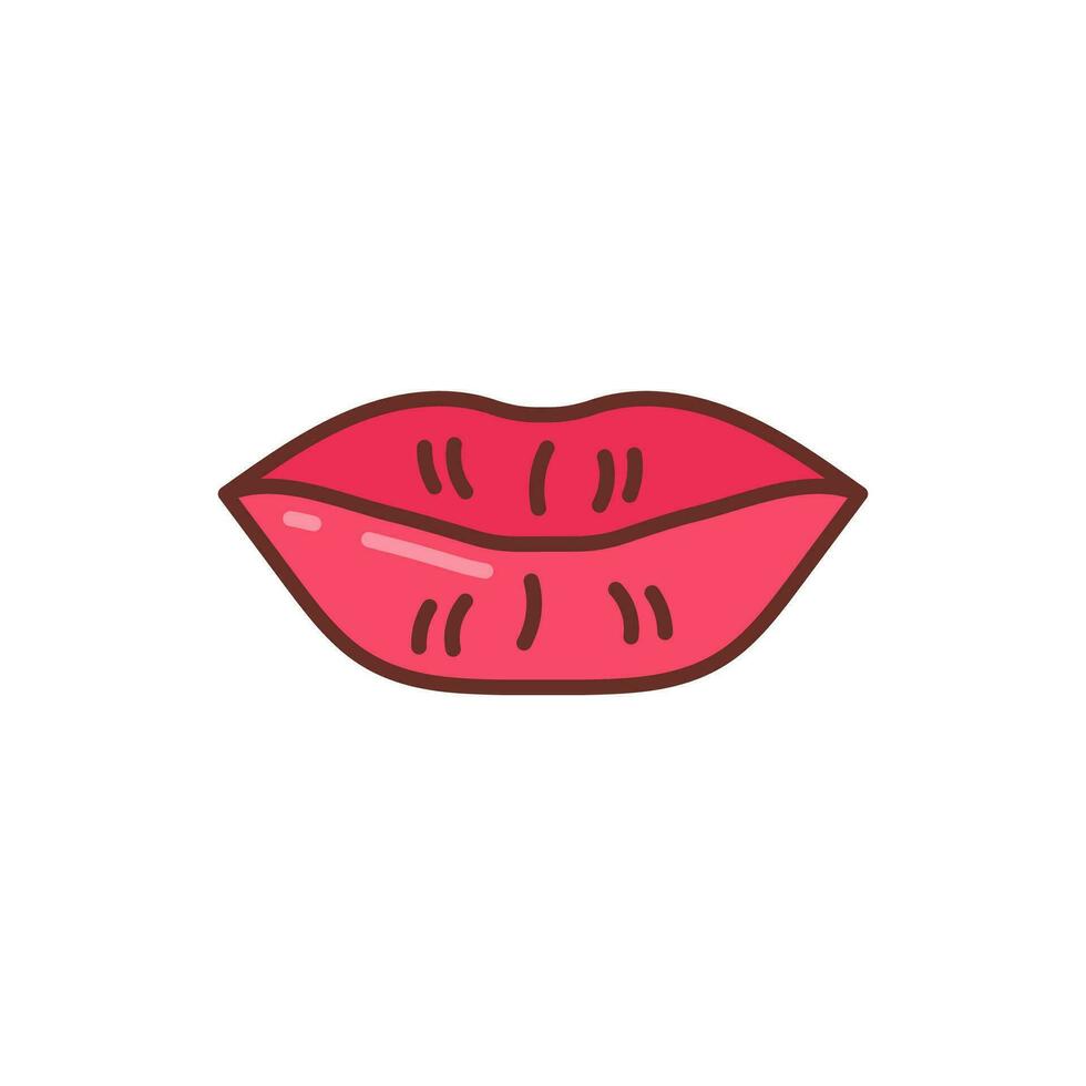 Lips icon in vector. Illustration vector