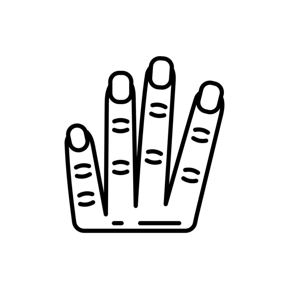 Fingers icon in vector. Illustration vector