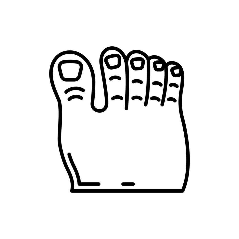 Toe icon in vector. Illustration vector