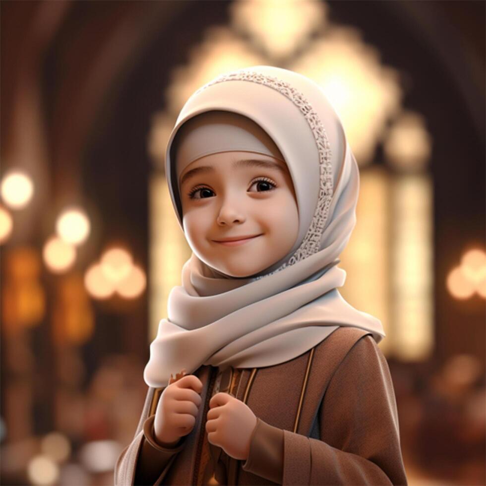 Cute hijab anime girl Wallpapers Download