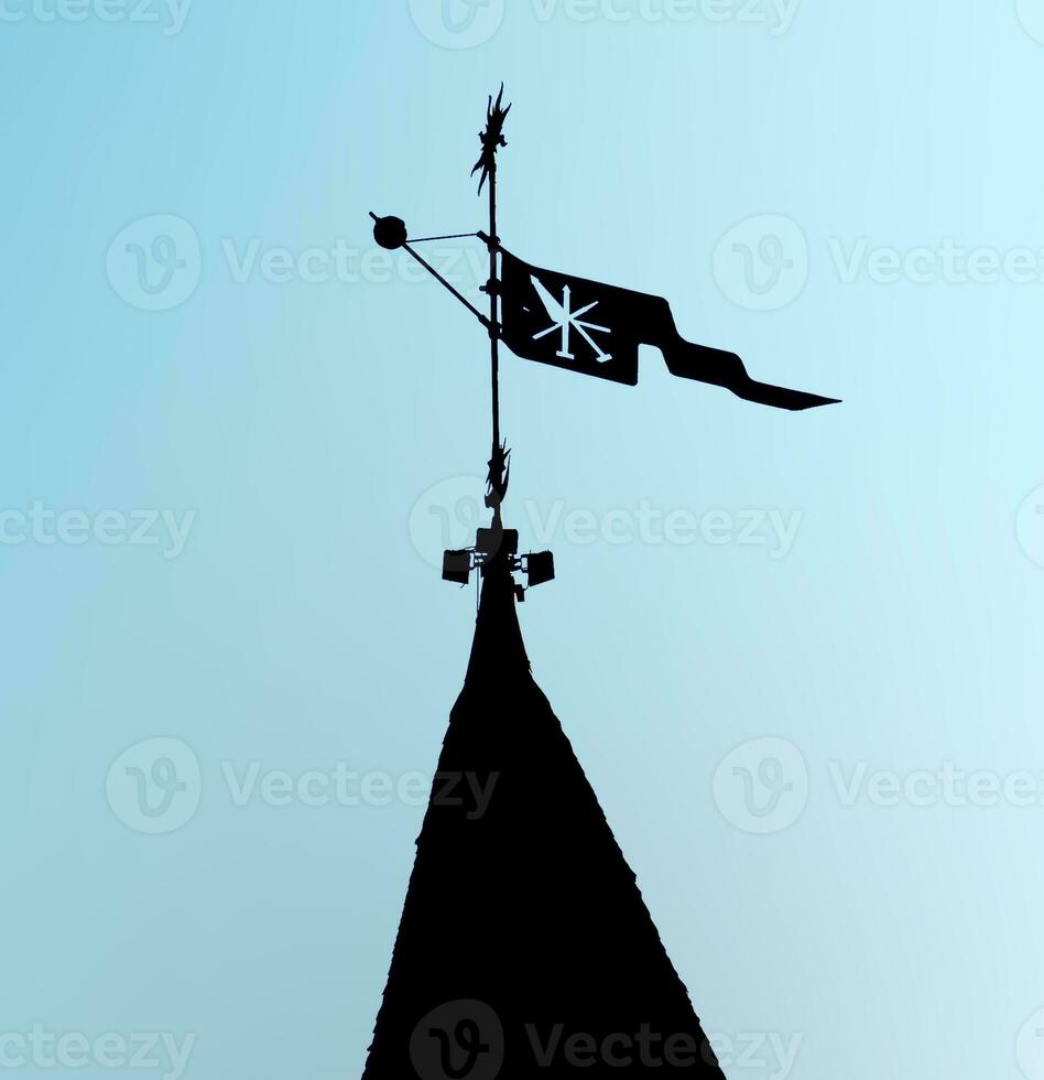 Medieval weather vane silhouette photo