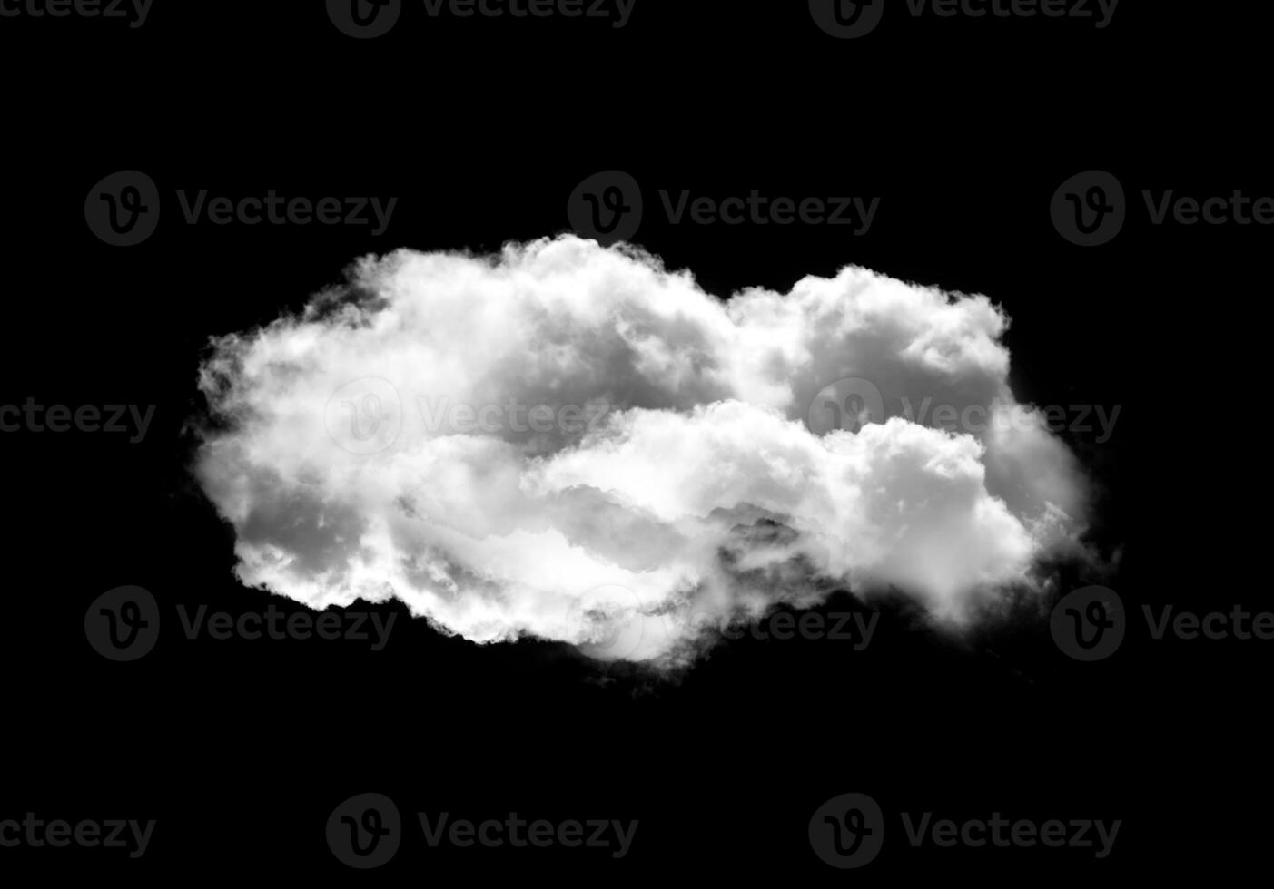 Single cloud illustration isolated over black background photo