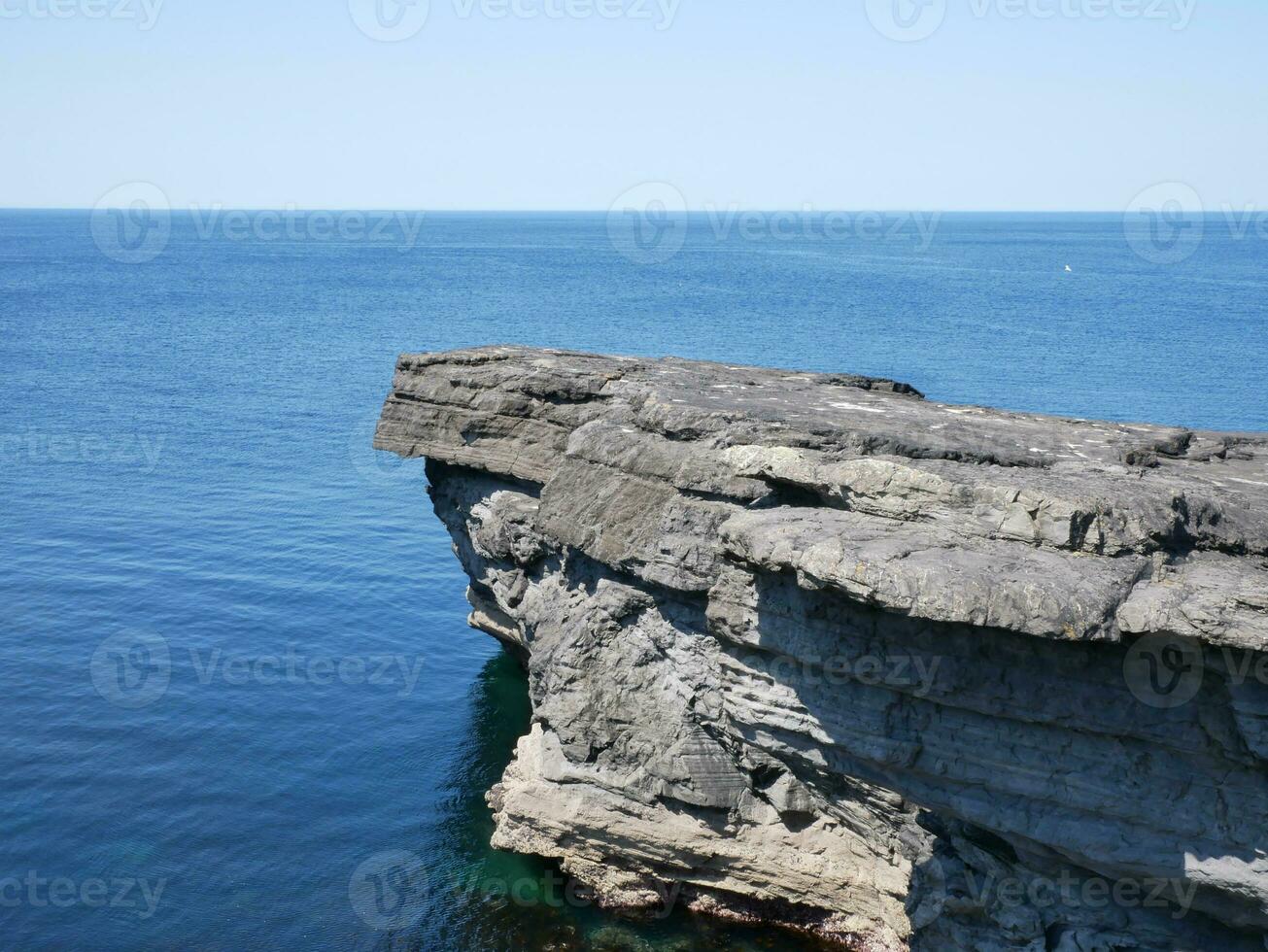 Cliffs and Atlantic ocean, rocks canyon and laguna, beauty in nature. Vacation travel background photo