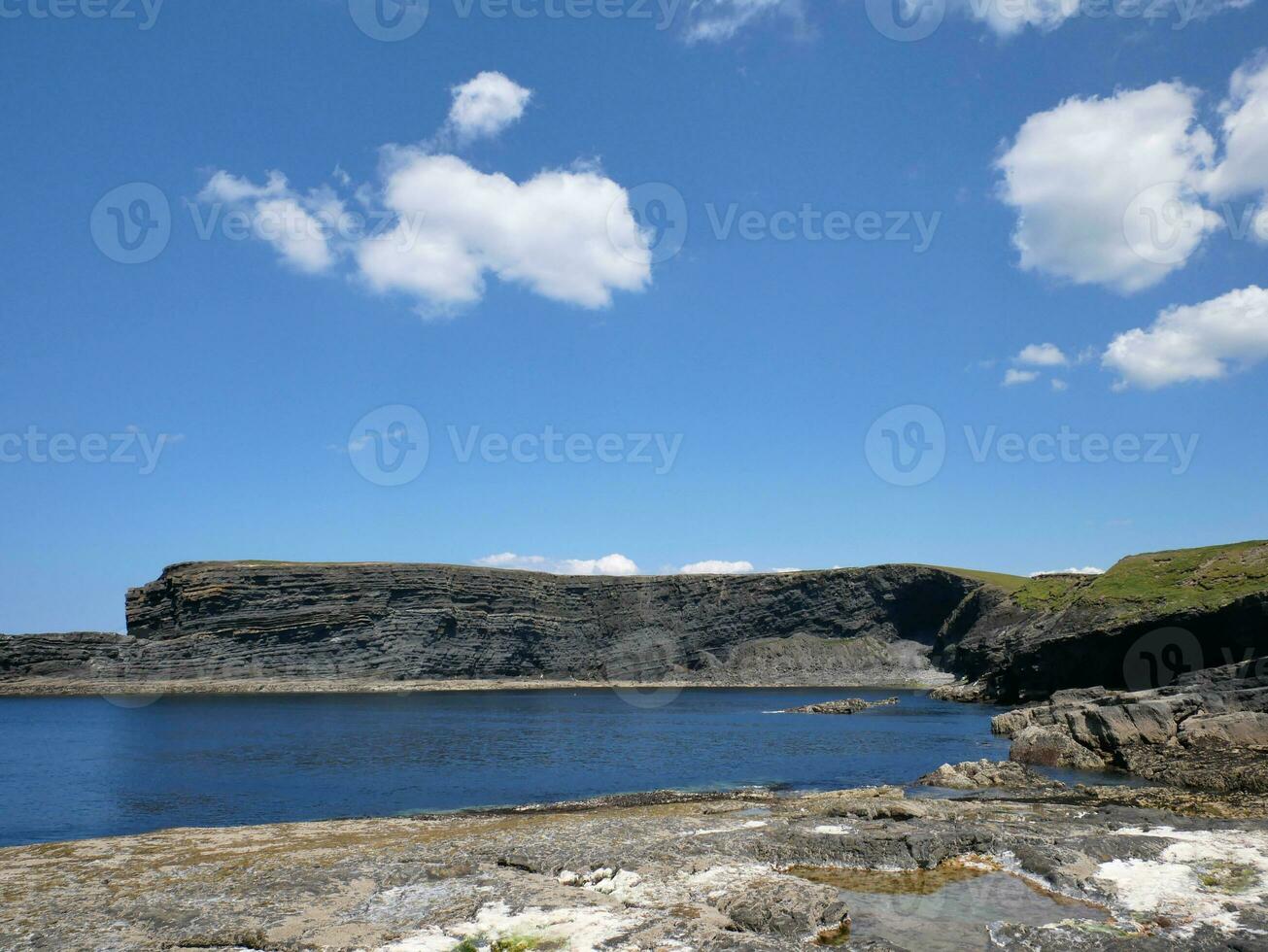 Cliffs and Atlantic ocean, rocks and laguna, beauty in nature. Summer vacation trip background photo