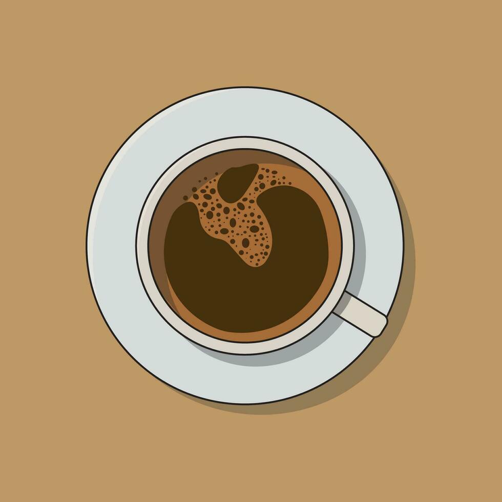 espumoso café en un taza vector