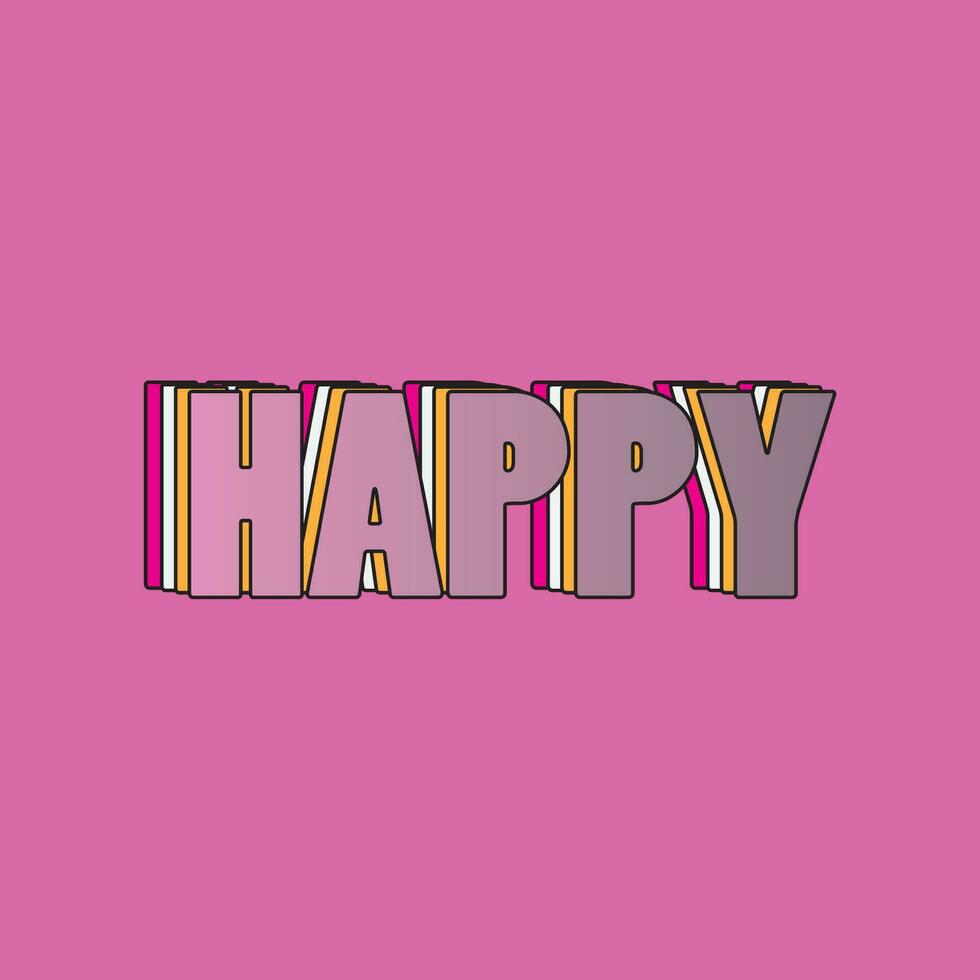 Vector happy text design