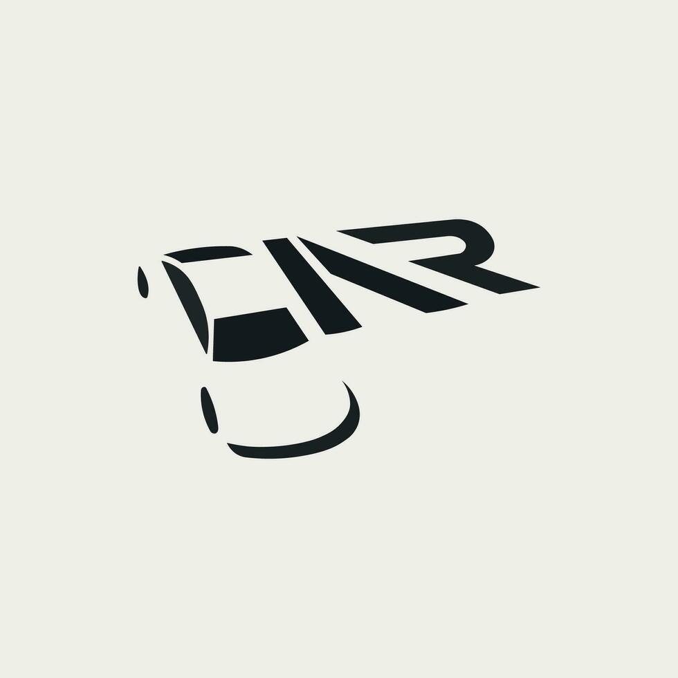Vector car text logo design