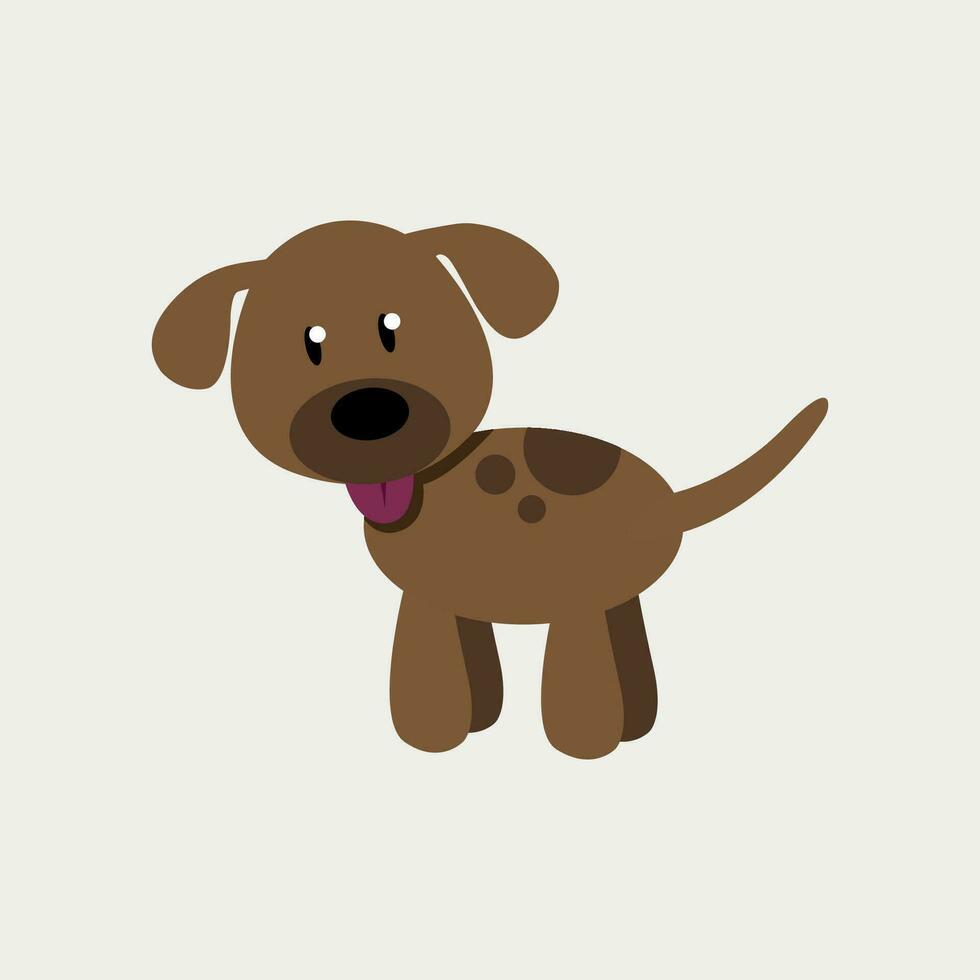 vector ilustración de linda perro dibujos animados