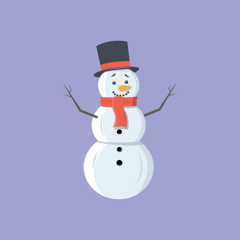 Snowman christmas snow winter holiday vector