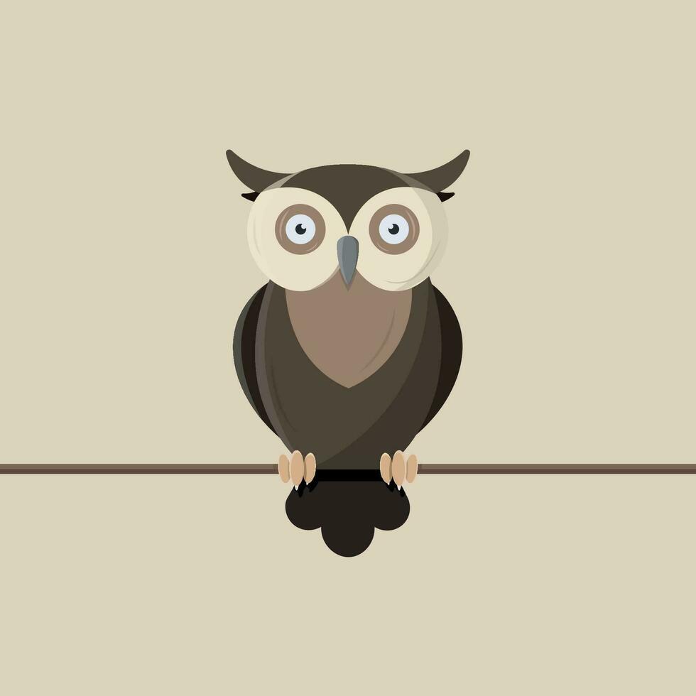 Vector illustration of cute owl