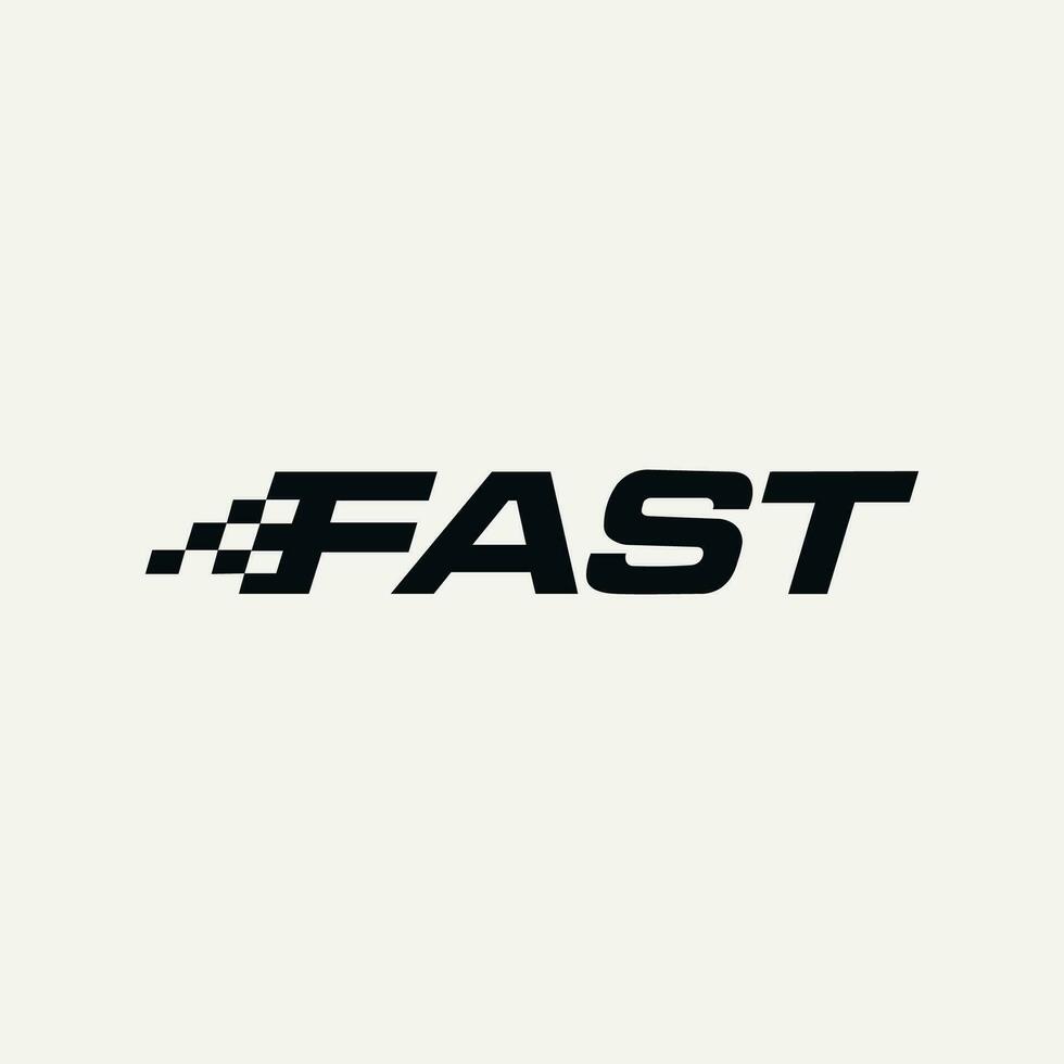 Vector fast text logo design