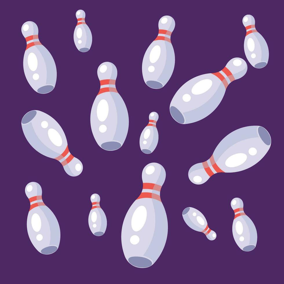 Vector bowling poster with ball and bowling pins
