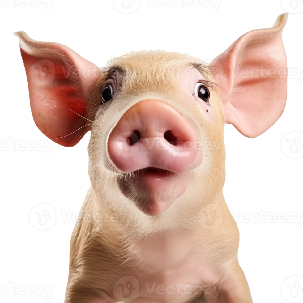 Surprised pig with Huge Eyes. png