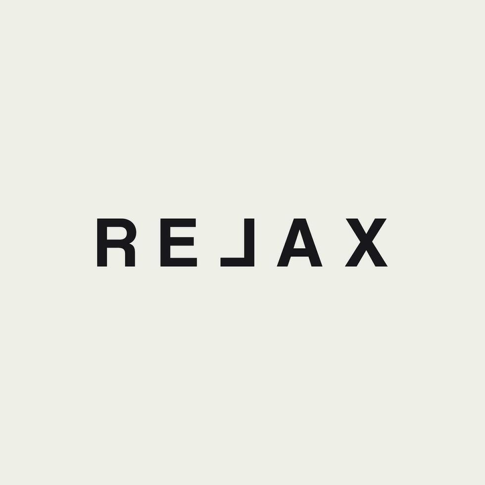 Vector relax text logo design