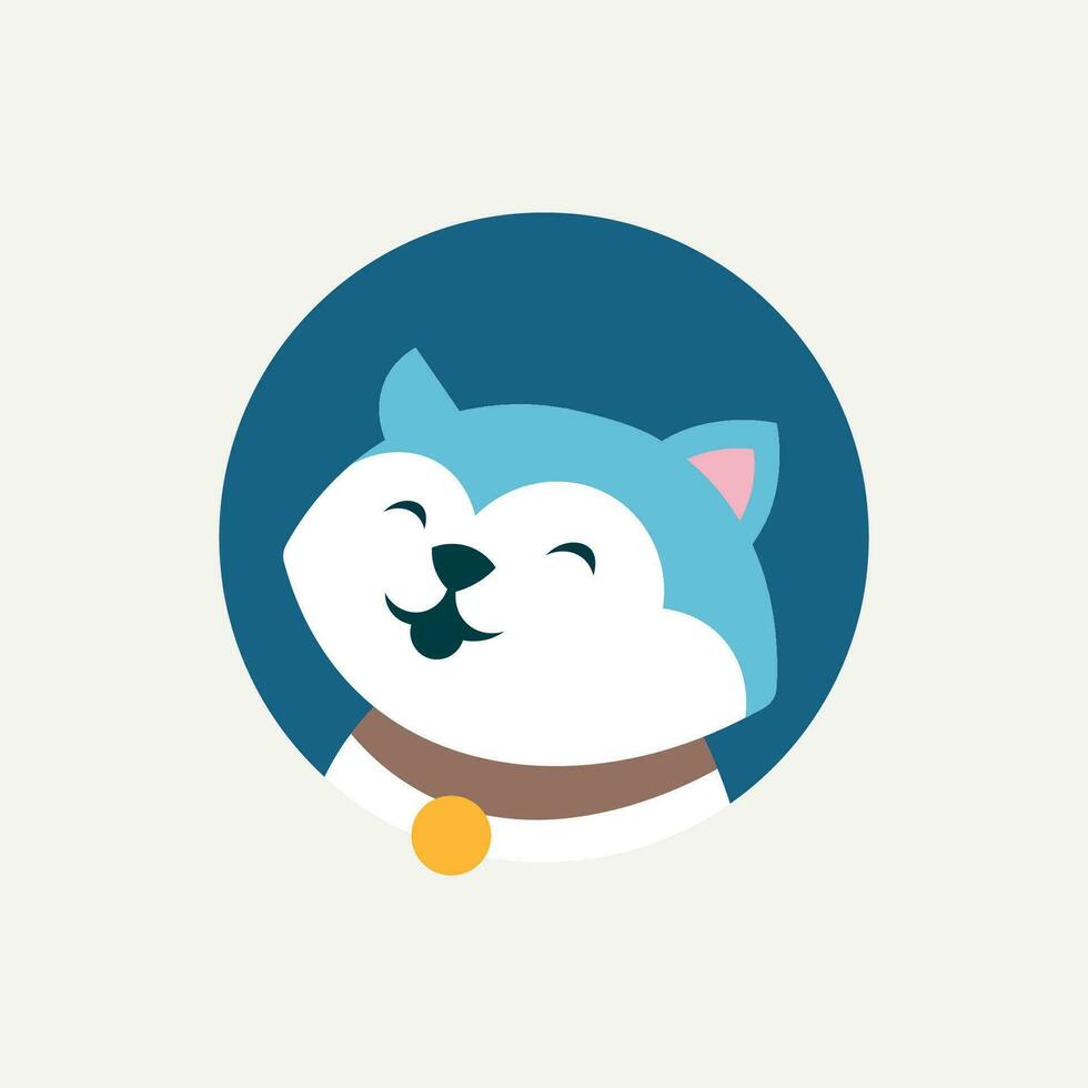 Vector illustration of smile cat