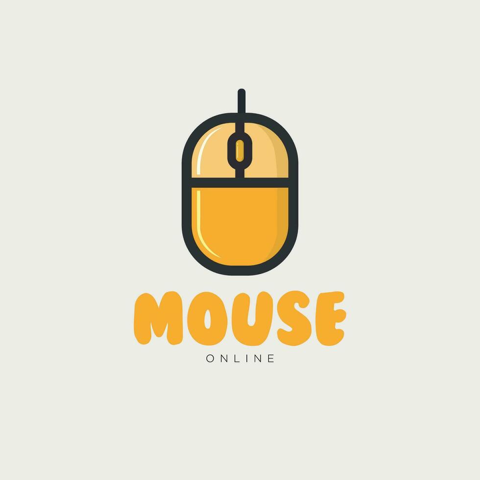 Vector mouse minimal text design